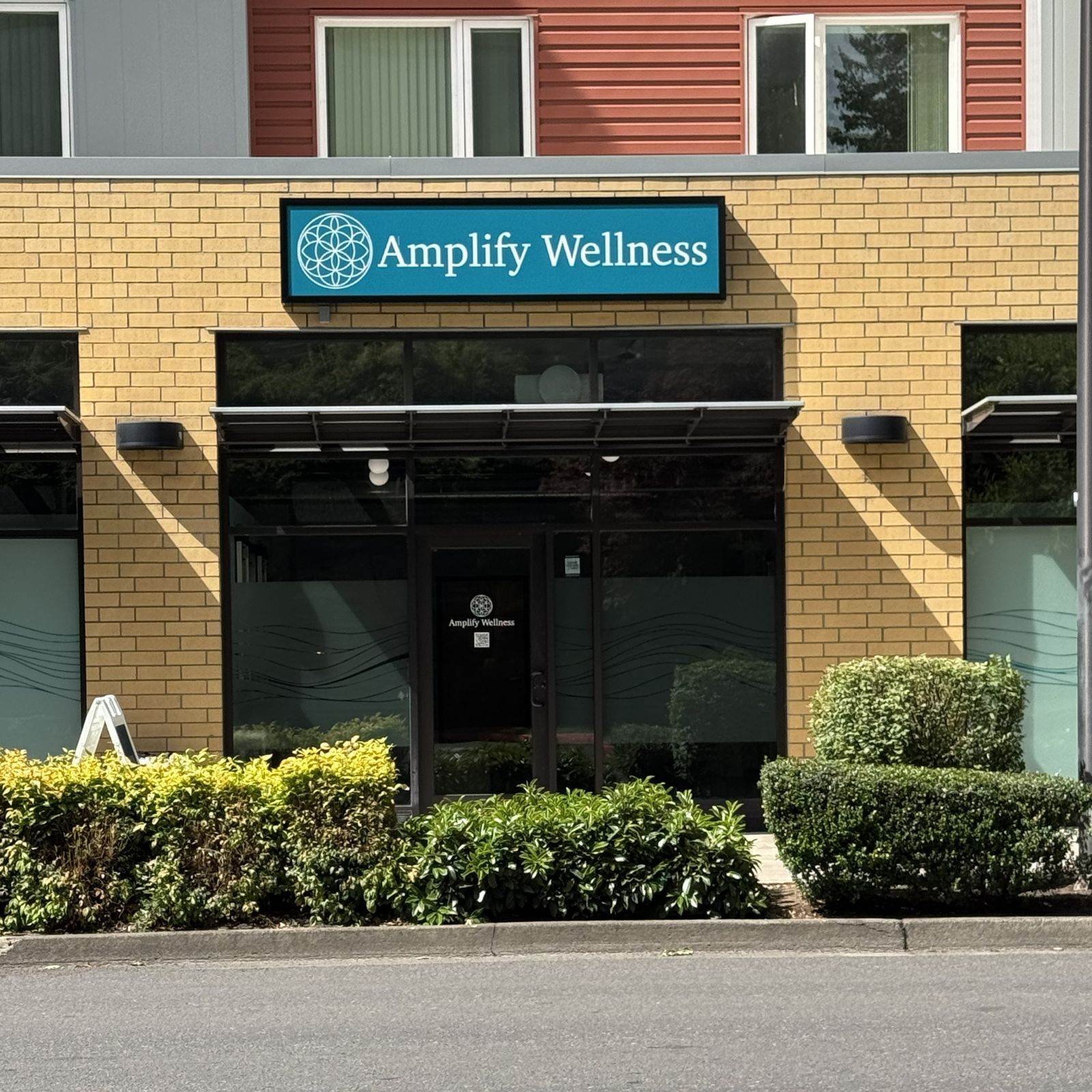 Amplify Wellness storefront at 6th and Oak in Eugene’s 5th Street Market